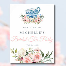 Señal de bienvenida de ducha de novia Fiesta de té