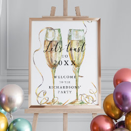 Señal de bienvenida de Fiesta de Año Nuevo de Cham