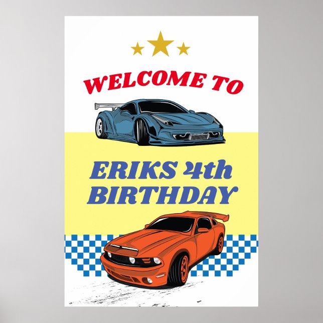 Señal de bienvenida de fiesta de coche, signo de f (Frente)