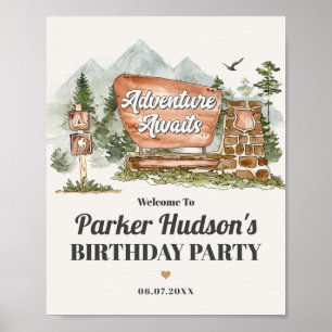 señal de bienvenida de fiesta de cumpleaños de par