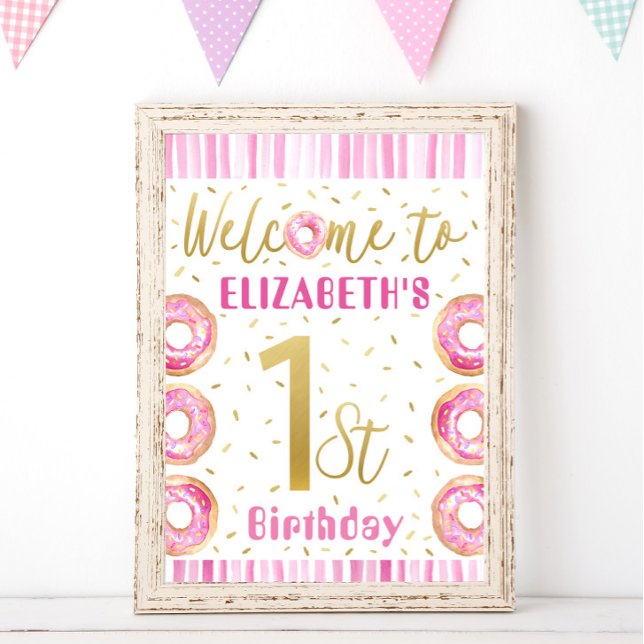 Señal de bienvenida de Fiesta de primer cumpleaños (Subido por el creador)