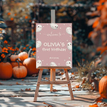 Señal de bienvenida de Halloween de Cute Spooky On