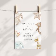 Señal de bienvenida de la ducha de juguetes de beb