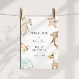 Señal de bienvenida de la ducha de juguetes de beb