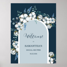 Señal de bienvenida de la ducha de novia de algodó