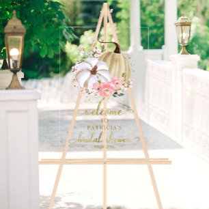 Señal de bienvenida de la ducha de novia de la llu