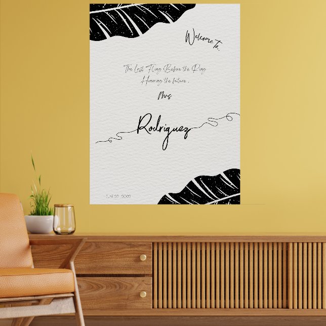 Señal de bienvenida de la ducha de novia de moda,  (Salón 2)