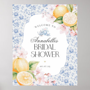 Señal de bienvenida de la ducha de novia de té de