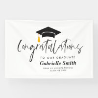 señal de bienvenida de la graduación con letras de