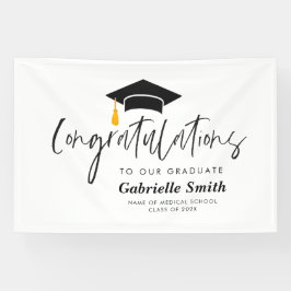 señal de bienvenida de la graduación con letras de