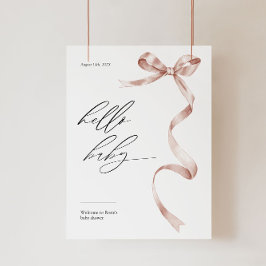 Señal de bienvenida de la moderna ducha para bebés