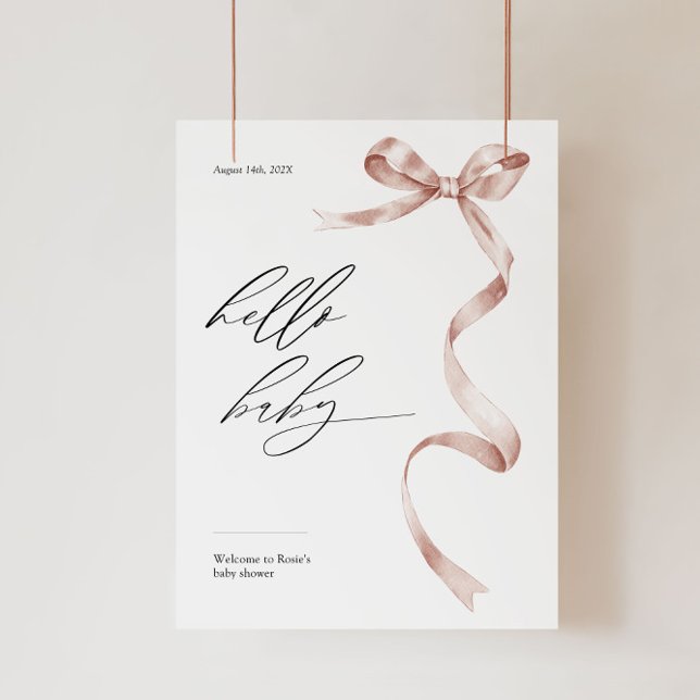 Señal de bienvenida de la moderna ducha para bebés (Subido por el creador)