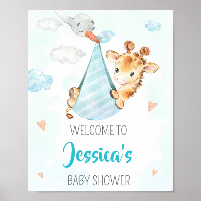 Señal de bienvenida de la tormenta fiesta poster d (Frente)