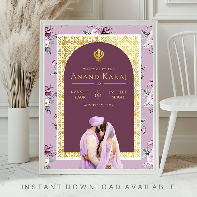 Señal de bienvenida de Lavender Floral Anand Karaj (Subido por el creador)