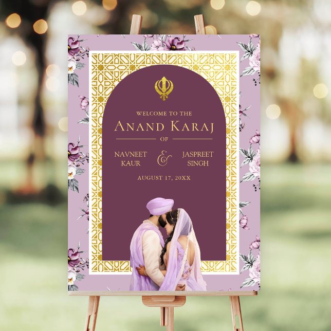 Señal de bienvenida de Lavender Floral Anand Karaj (Subido por el creador)