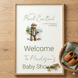 Señal de bienvenida de Little Fisher Baby Shower