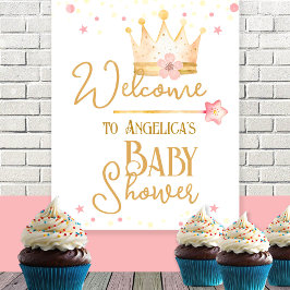 Señal de bienvenida de Little Princess Baby Shower