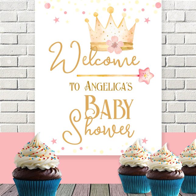 Señal de bienvenida de Little Princess Baby Shower (Subido por el creador)