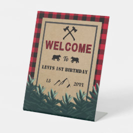 Señal de bienvenida de Lumberjack primer cumpleaño