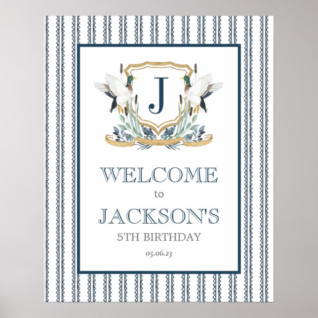 Señal de bienvenida de Mallard Duck, poster de pat (Frente)