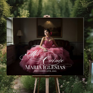 Señal de bienvenida de Mis Quince Quinceanera con