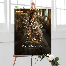 Señal de bienvenida de Mis Quince Quinceanera con