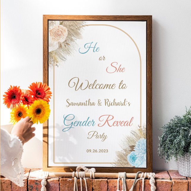 Señal de bienvenida de Pampas Grass Elegant Gender (Subido por el creador)