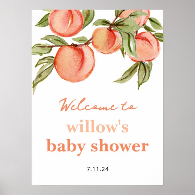 Señal de bienvenida de Poster de Baby Shower Sweet (Frente)