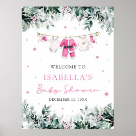 Señal de bienvenida de Santa Baby Shower para Navi