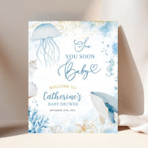 Señal de bienvenida de Sea You Pronto Baby Shower