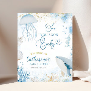 Señal de bienvenida de Sea You Pronto Baby Shower