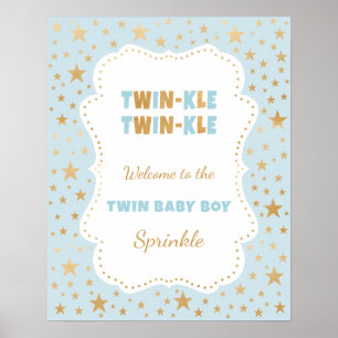 Señal de bienvenida de Twinkle Twin boy baby sprin