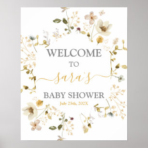 Señal de bienvenida del Chica Baby Shower de Wildf