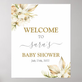 Señal de bienvenida del Chica de Baby Shower del d