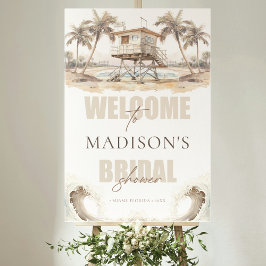 Señal de bienvenida del Personalizado Beach Bridal