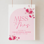 Señal De Bienvenida Floral<br><div class="desc">De Miss A Sra. | Un poster de señal de bienvenida para la ducha de novia,  luminoso,  divertido y moderno. Los detalles en rosa caliente con rosas rosas rosas rosas hacen de esto la invitación perfecta para tu ducha de novia o té de cocina.</div>