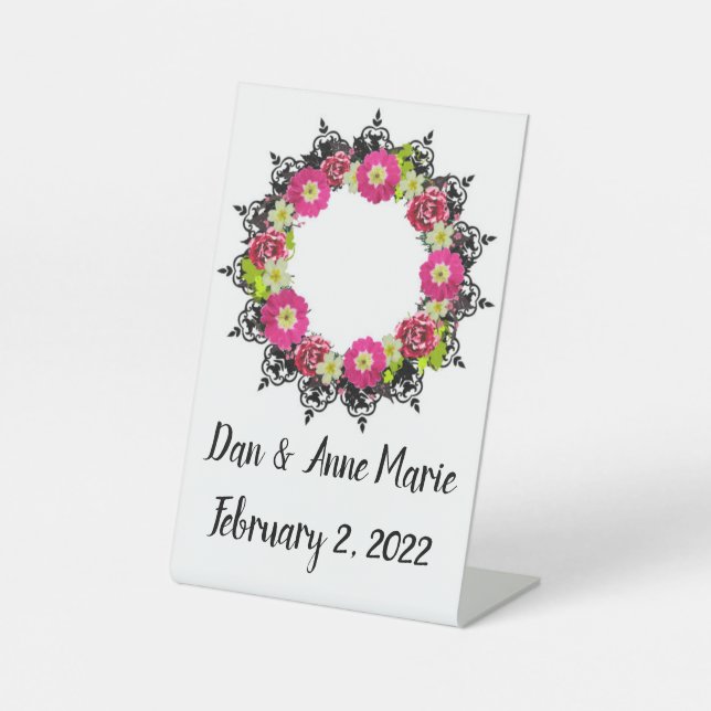 Señal de bienvenida Flores de flores de flores de  (Anverso)