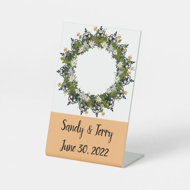 Señal de bienvenida Flores de flores de flores de  (Anverso)