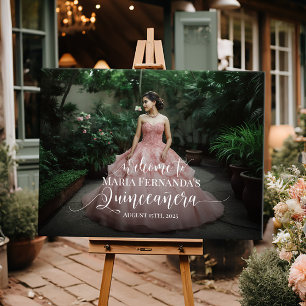 Señal de bienvenida fotográfica Quinceanera