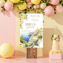 Señal de bienvenida Italia Positano ducha de novia