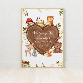 señal de bienvenida para baby shower de animales d