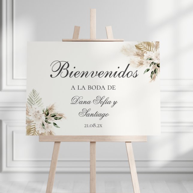 señal de bienvenida para boda boho (Bienvenidos a nuestra Boda)