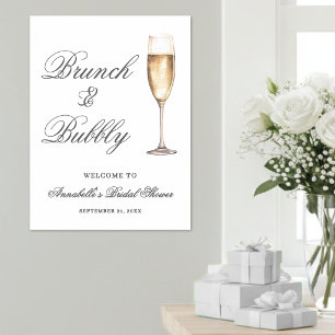 Señal de bienvenida para desayuno y brindis en la