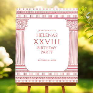 Señal de bienvenida para el fiesta de la diosa