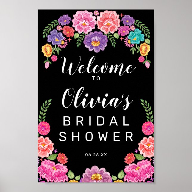 Señal de bienvenida para fiesta de bridal shower (Frente)