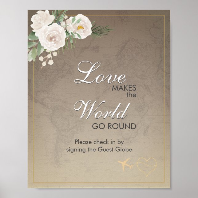 Señal de bienvenida para fiesta de bridal shower d (Frente)