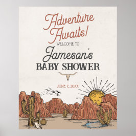 Señal de bienvenida para la ducha de bebé de Wild 