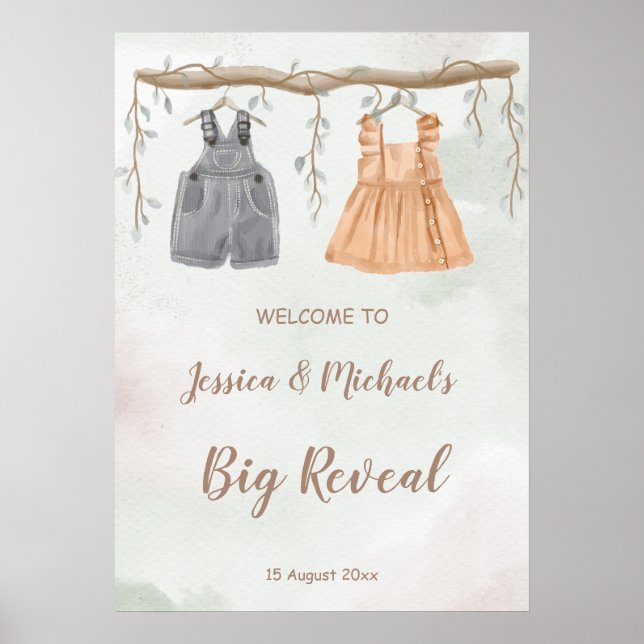 Señal de bienvenida para la ducha de bebé fiesta r (Frente)