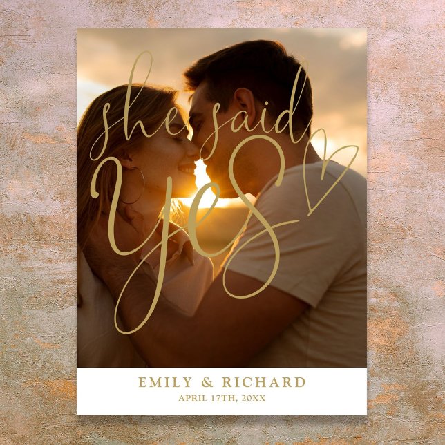 Señal de bienvenida para la fiesta de compromiso c (She Said Yes Engagement Party Photo Welcome Sign)