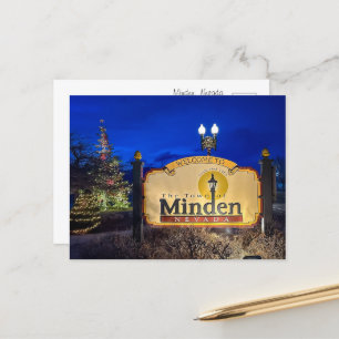 Señal de bienvenida para la postal de Minden, Neva